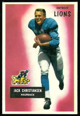 Jack Christiansen 1955 Bowman football card