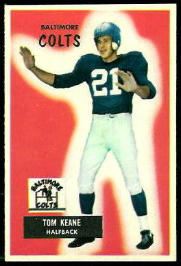 Tom Keane 1955 Bowman football card