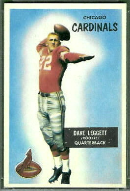 Dave Leggett 1955 Bowman football card