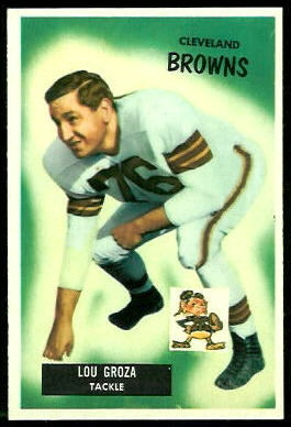 Lou Groza 1955 Bowman football card