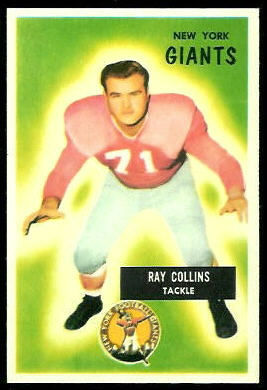 Ray Collins 1955 Bowman football card