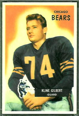 Kline Gilbert 1955 Bowman football card