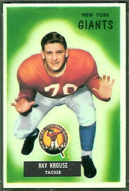 Ray Krouse 1955 Bowman football card