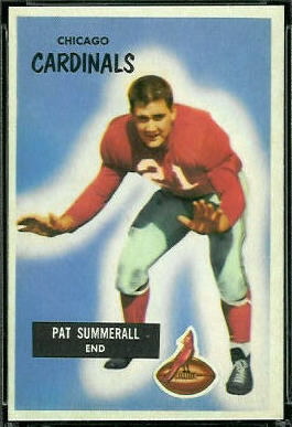 Pat Summerall 1955 Bowman football card