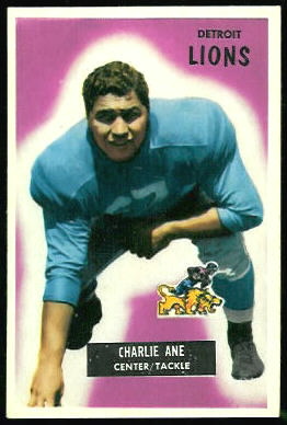 Charlie Ane 1955 Bowman football card