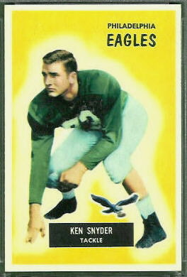 Ken Snyder 1955 Bowman football card