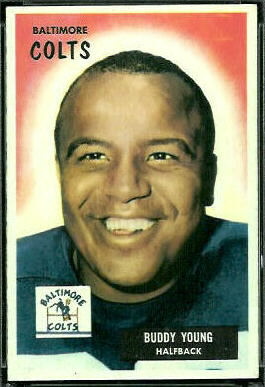 Buddy Young 1955 Bowman football card