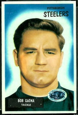 Bob Gaona 1955 Bowman football card Bob Gaona 1955 Bowman football card