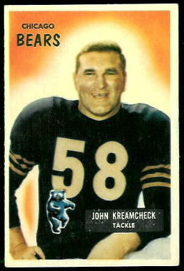 John Kreamcheck 1955 Bowman football card