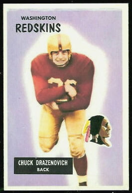 Chuck Drazenovich 1955 Bowman football card