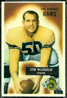 Leon McLaughlin 1955 Bowman football card