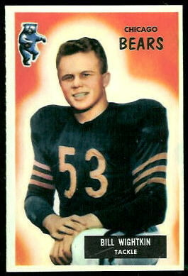 Bill Wightkin 1955 Bowman football card