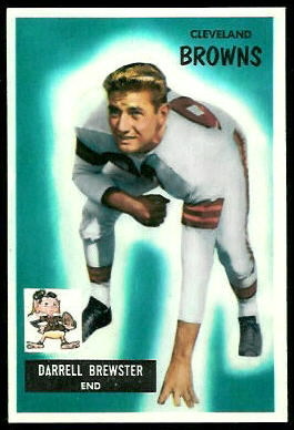 Pete Brewster 1955 Bowman football card