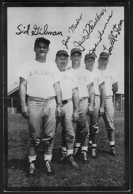 Rams Coaches 1955 Rams Team Issue football card