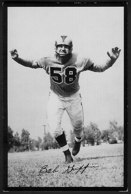 Bob Griffin 1955 Rams Team Issue football card