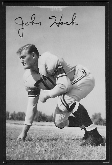 John Hock 1955 Rams Team Issue football card