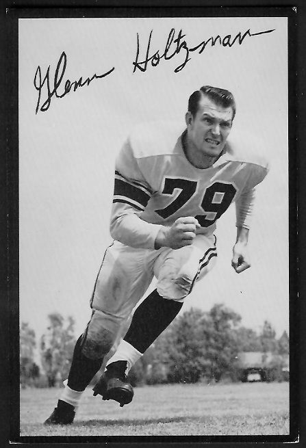 Glenn Holtzman 1955 Rams Team Issue football card Glenn Holtzman 1955 Rams Team Issue football card