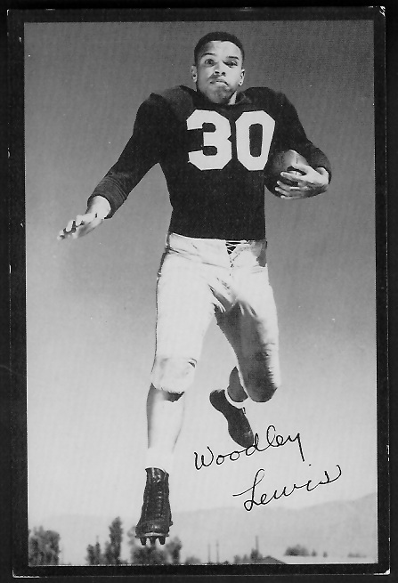 Woodley Lewis 1955 Rams Team Issue football card