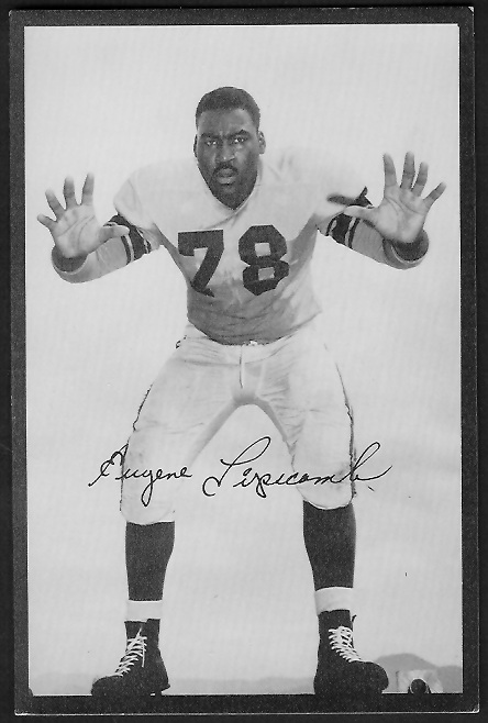 Gene Lipscomb 1955 Rams Team Issue football card