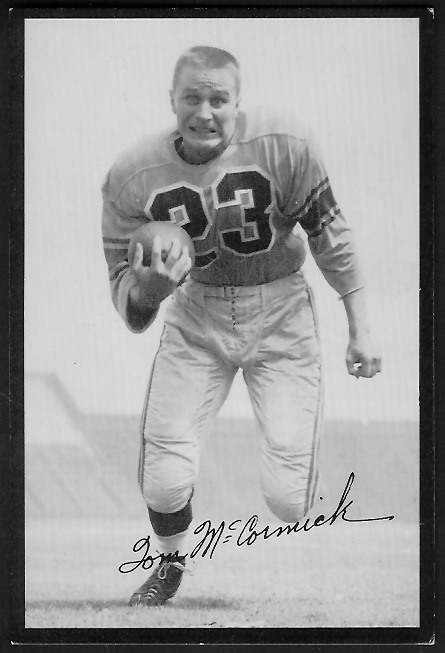 Tom McCormick 1955 Rams Team Issue football card
