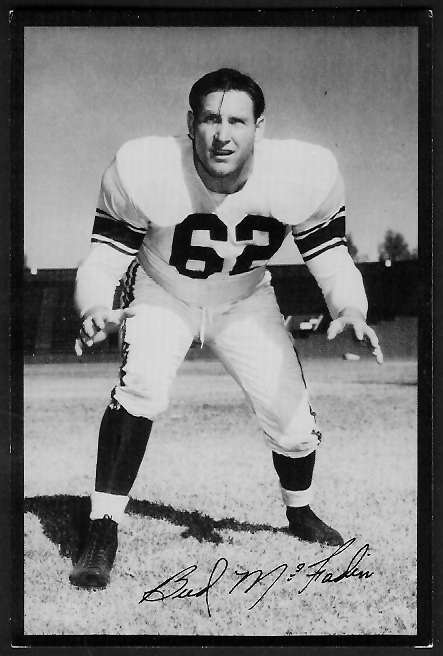 Bud McFadin 1955 Rams Team Issue football card