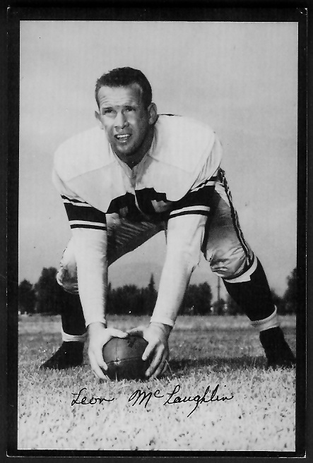 Leon McLaughlin 1955 Rams Team Issue football card
