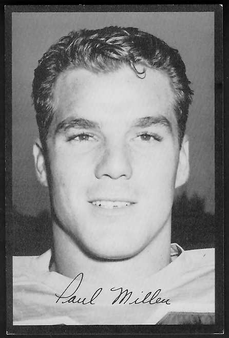 Paul Miller 1955 Rams Team Issue football card