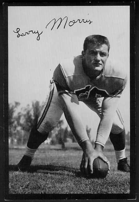 Larry Morris 1955 Rams Team Issue football card