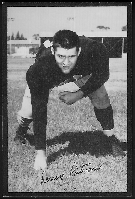 Duane Putnam 1955 Rams Team Issue football card