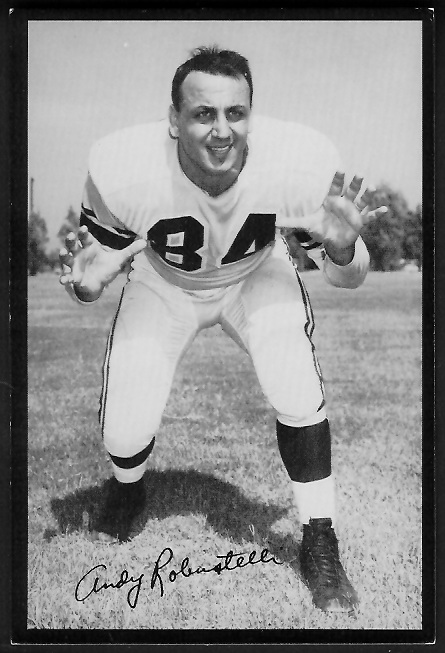 Andy Robustelli 1955 Rams Team Issue football card