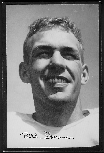 Will Sherman 1955 Rams Team Issue football card