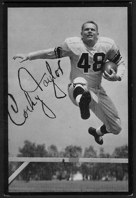 Corky Taylor 1955 Rams Team Issue football card