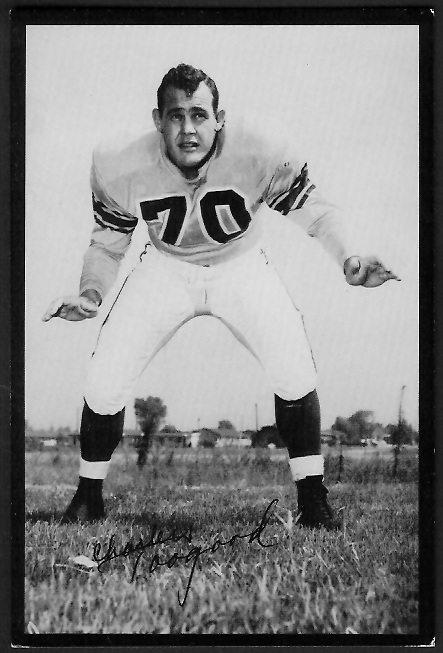 Charles Toogood 1955 Rams Team Issue football card