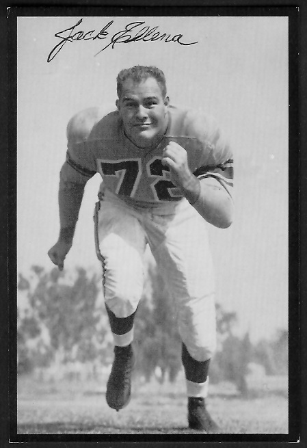 Jack Ellena 1955 Rams Team Issue football card