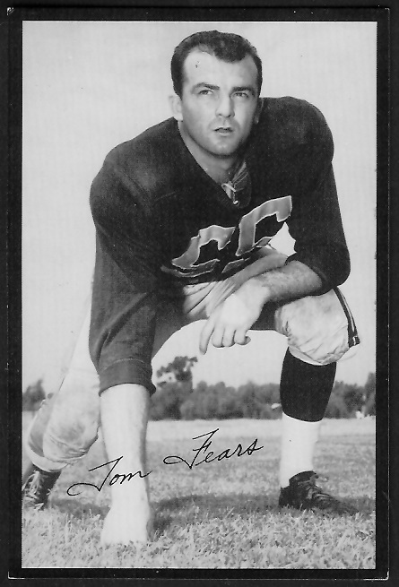 Tom Fears 1955 Rams Team Issue football card