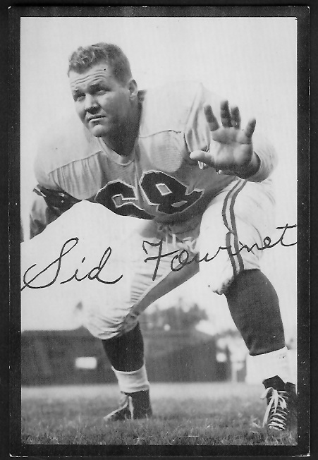 Sid Fournet 1955 Rams Team Issue football card