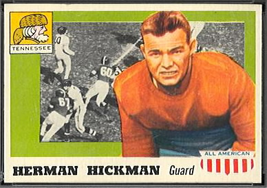 Herman Hickman 1955 Topps All-American football card
