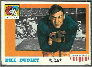 Bill Dudley 1955 Topps All-American football card Bill Dudley 1955 Topps All-American football card
