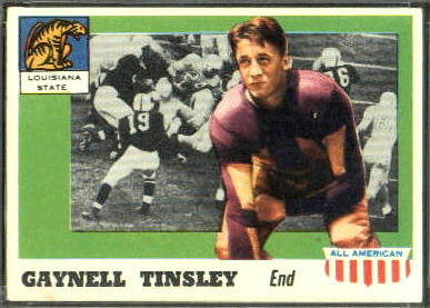 Gaynell Tinsley 1955 Topps All-American football card