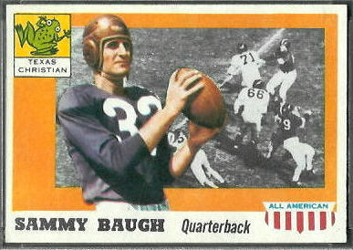 Sammy Baugh 1955 Topps All-American football card