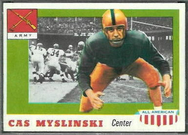 Cas Myslinski 1955 Topps All-American football card