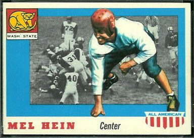 Mel Hein 1955 Topps All-American football card