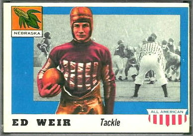 Ed Weir 1955 Topps All-American football card