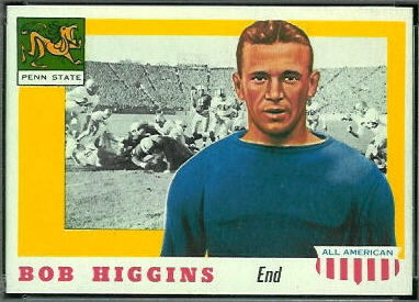 Bob Higgins 1955 Topps All-American football card