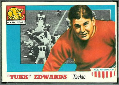 Turk Edwards 1955 Topps All-American football card