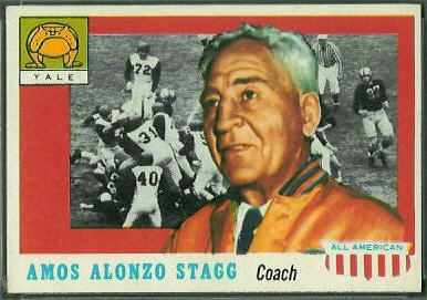 Amos Alonzo Stagg 1955 Topps All-American football card