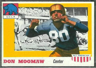 Donn Moomaw 1955 Topps All-American football card