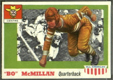 Bo McMillin 1955 Topps All-American football card