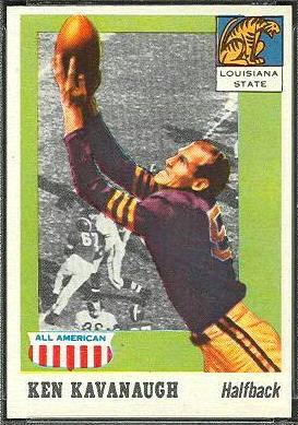 Ken Kavanaugh 1955 Topps All-American football card