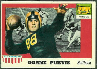 Duane Purvis 1955 Topps All-American football card